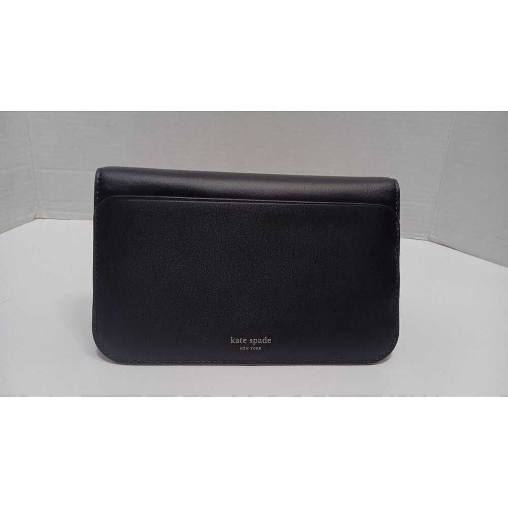 Kate Spade Black Leather Classic Open Large Designer Wallet - Picture 1 of 7